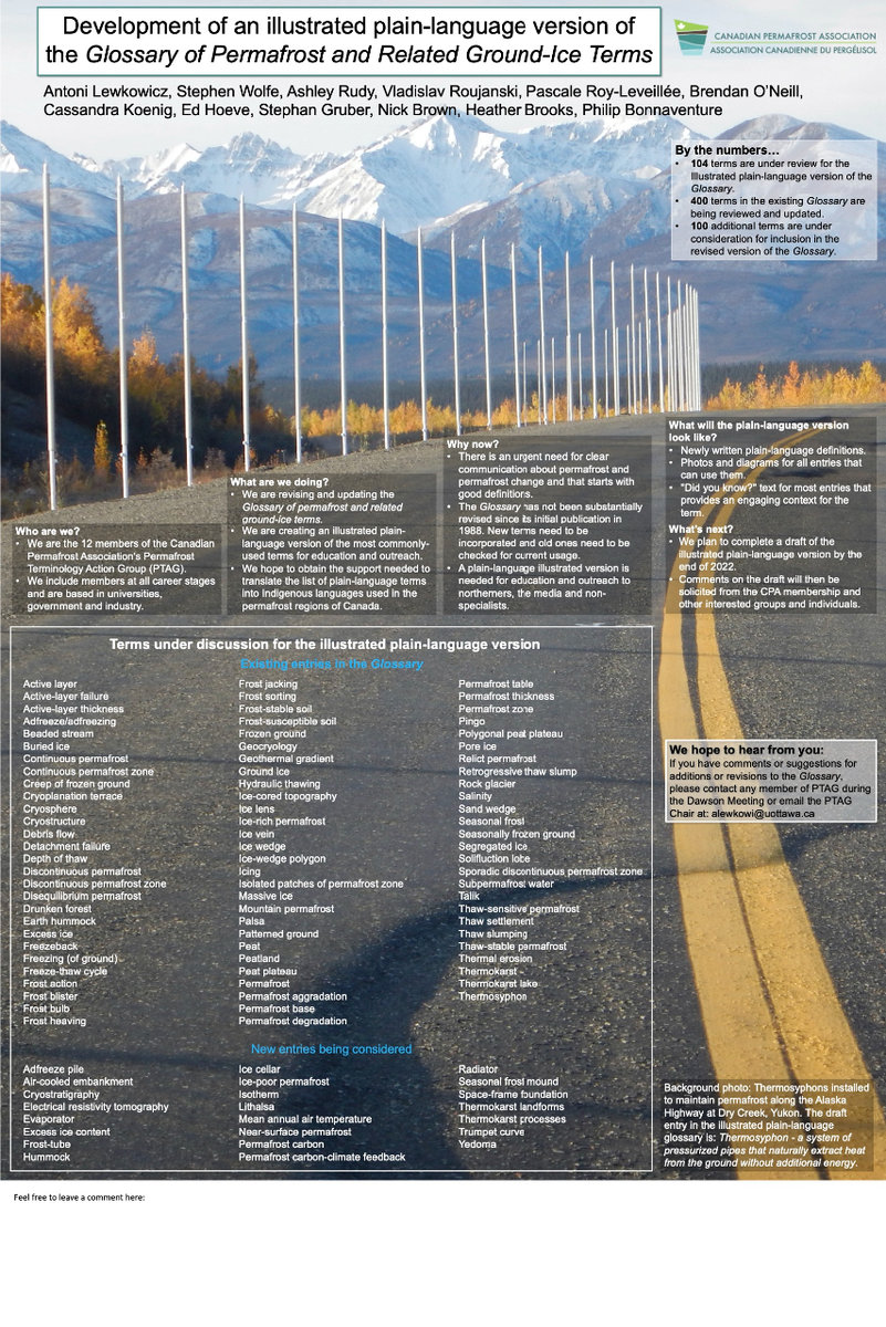permafrost terminology action group dawson poster